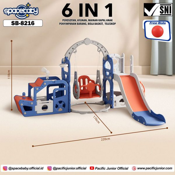 SLIDE SPACEBABY SB-8216 (6 IN 1) - Gambar 2