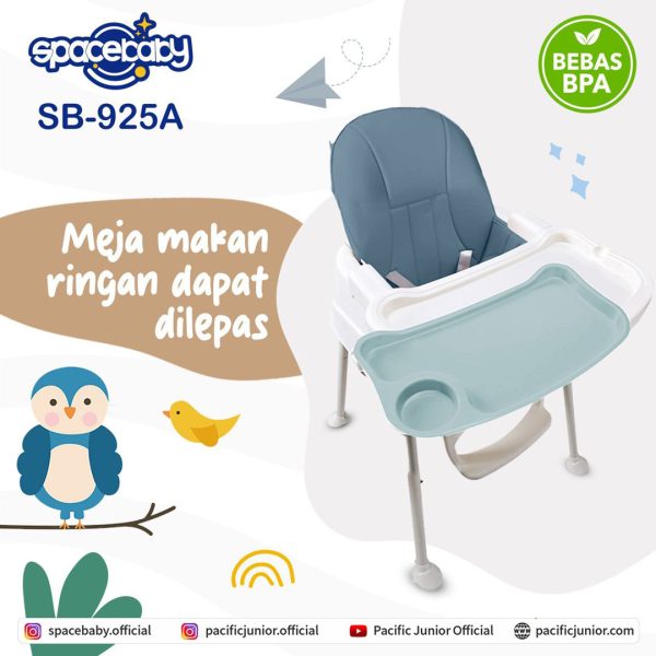 BABY HIGH CHAIR SPACEBABY SB-925A (6 IN 1) - Gambar 5