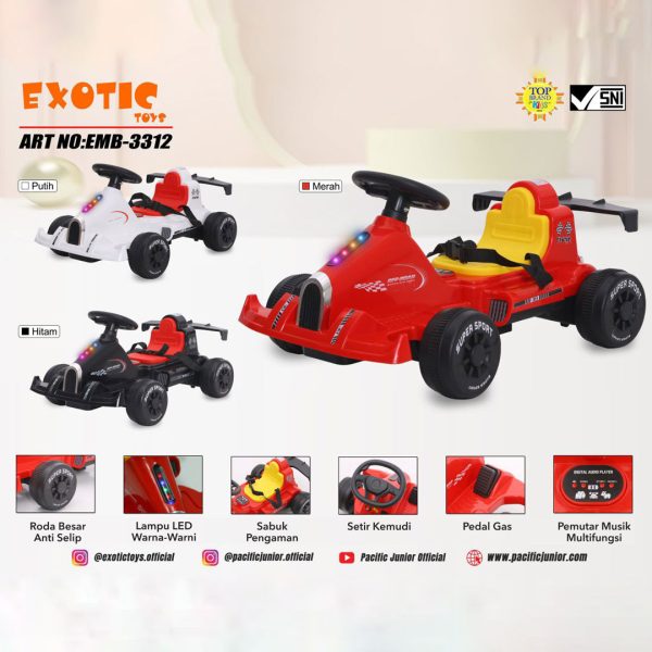 RECHARGEABLE CAR EXOTIC EMB-3312 (GO KART) - Gambar 3