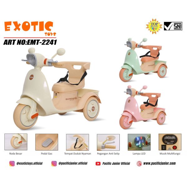RECHARGEABLE MOTORCYCLE EXOTIC EMT-2241 - Gambar 4
