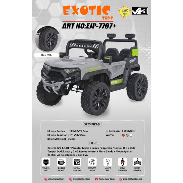 RECHARGEABLE JEEP EXOTIC EJP-7707+ (BAN EVA) - Gambar 6