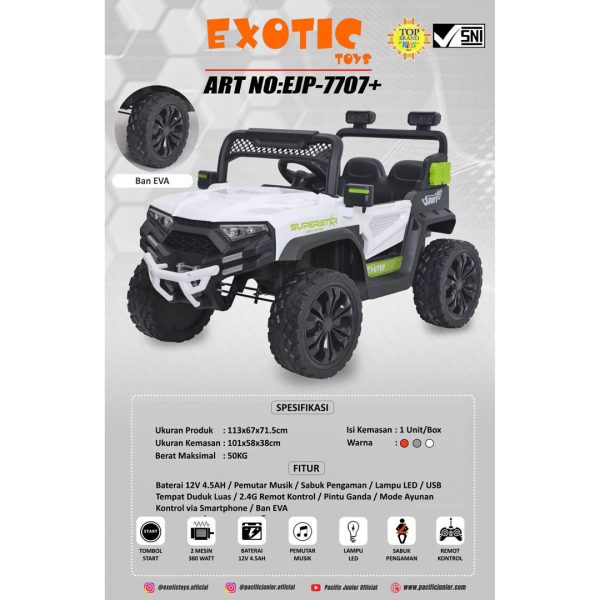 RECHARGEABLE JEEP EXOTIC EJP-7707+ (BAN EVA) - Gambar 5