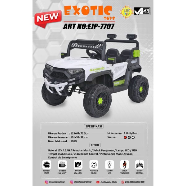 RECHARGEABLE JEEP EXOTIC EJP-7707 - Gambar 5