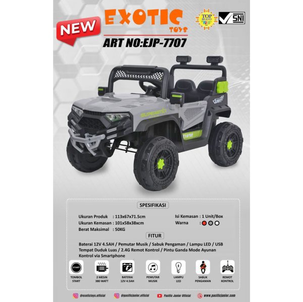 RECHARGEABLE JEEP EXOTIC EJP-7707 - Gambar 6