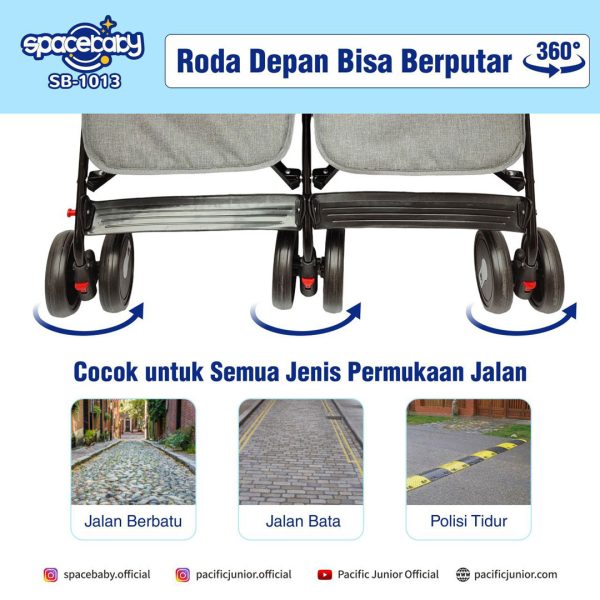BABY STROLLER SPACEBABY SB-1013 (TWIN / ALL NEW DESIGN) - Gambar 5