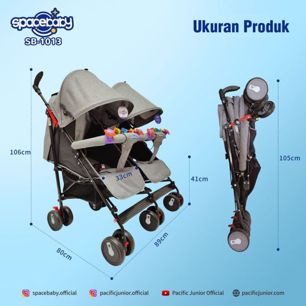 BABY STROLLER SPACEBABY SB-1013 (TWIN / ALL NEW DESIGN) - Gambar 3