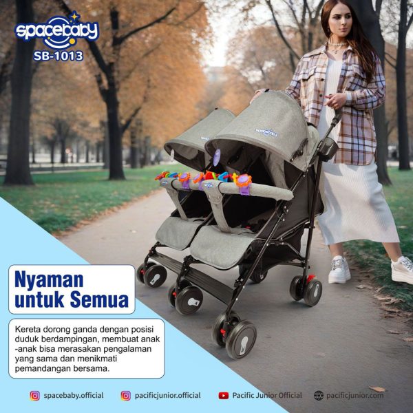 BABY STROLLER SPACEBABY SB-1013 (TWIN / ALL NEW DESIGN)