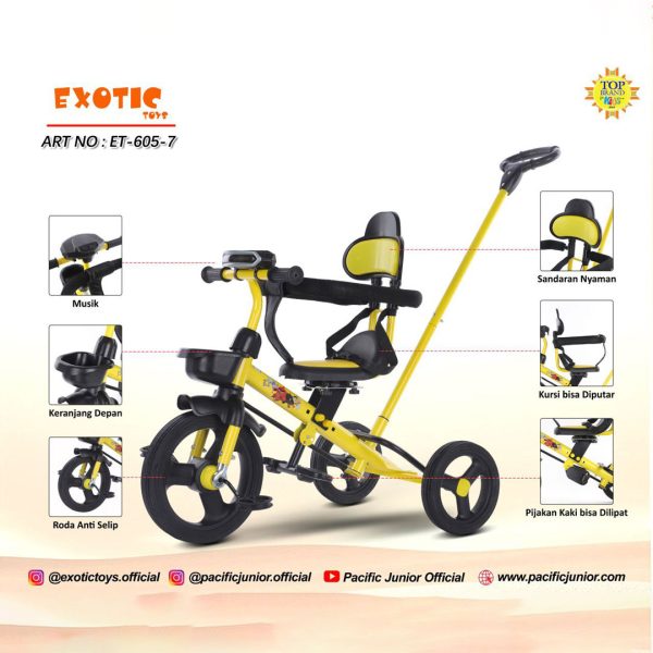 TRICYCLE EXOTIC ET-605-7 (3 IN 1) - Gambar 2