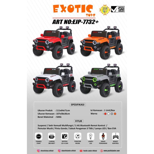 RECHARGEABLE JEEP EXOTIC EJP-7732+ - Gambar 7