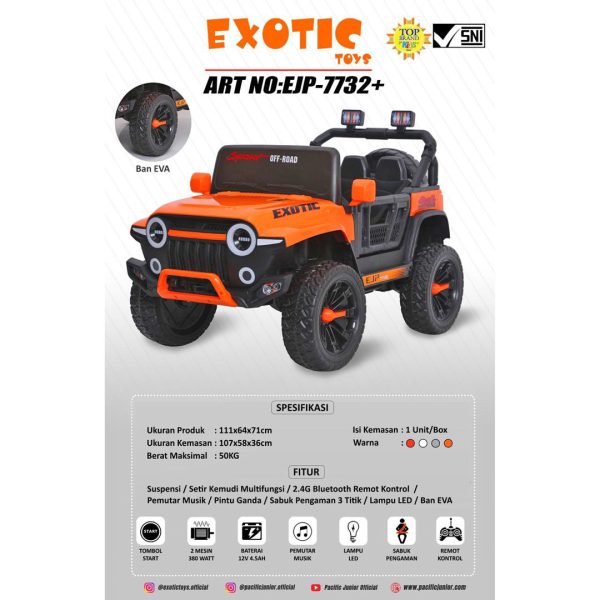 RECHARGEABLE JEEP EXOTIC EJP-7732+ - Gambar 6