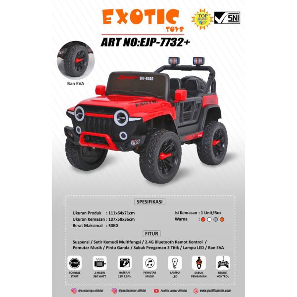 RECHARGEABLE JEEP EXOTIC EJP-7732+ - Gambar 5