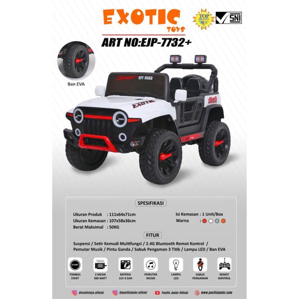 RECHARGEABLE JEEP EXOTIC EJP-7732+ - Gambar 4