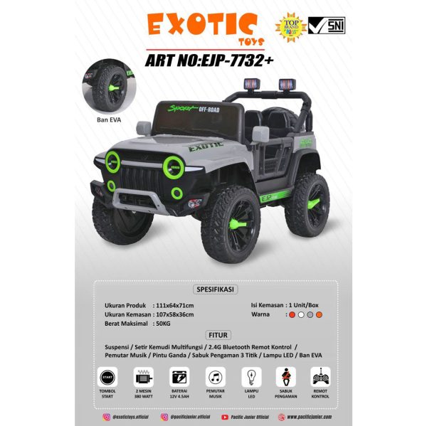RECHARGEABLE JEEP EXOTIC EJP-7732+ - Gambar 3