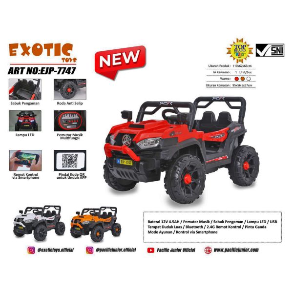 RECHARGEABLE JEEP EXOTIC EJP-7747 - Gambar 4