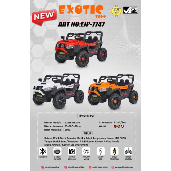 RECHARGEABLE JEEP EXOTIC EJP-7747 - Gambar 7