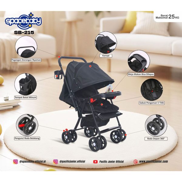 BABY STROLLER SPACEBABY SB-215 - Gambar 6