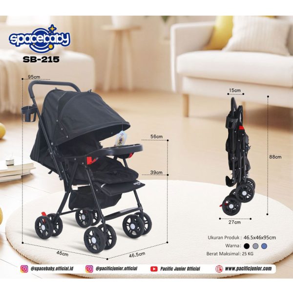 BABY STROLLER SPACEBABY SB-215 - Gambar 9
