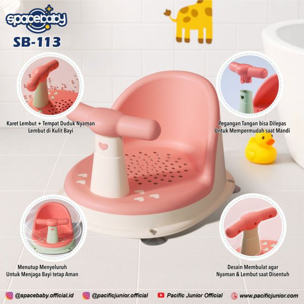 BABY BATH SEAT SPACEBABY SB-113 - Gambar 3