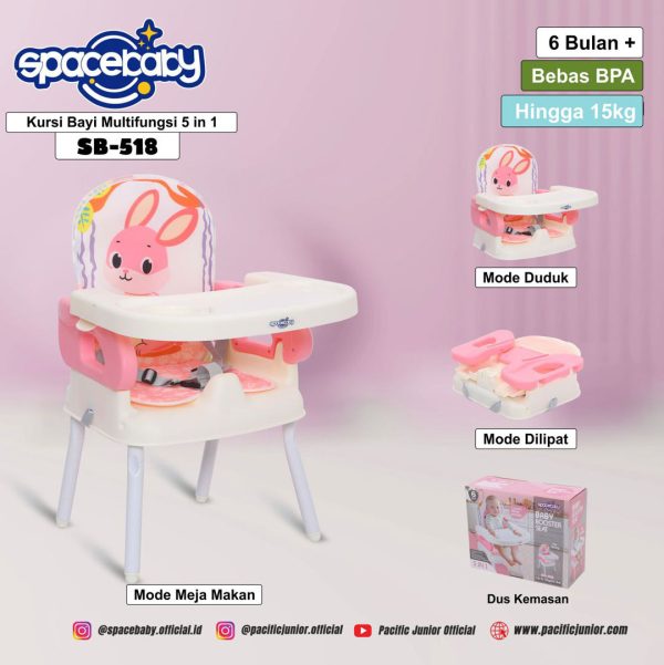 FOLDING BOOSTER SEAT SPACEBABY SB-518 - Gambar 8