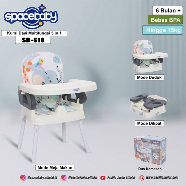 FOLDING BOOSTER SEAT SPACEBABY SB-518 - Gambar 9
