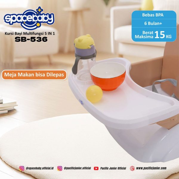FOLDING BOOSTER SEAT SPACEBABY SB-536 (5 IN 1) - Gambar 4