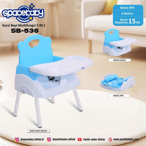 FOLDING BOOSTER SEAT SPACEBABY SB-536 (5 IN 1) - Gambar 7