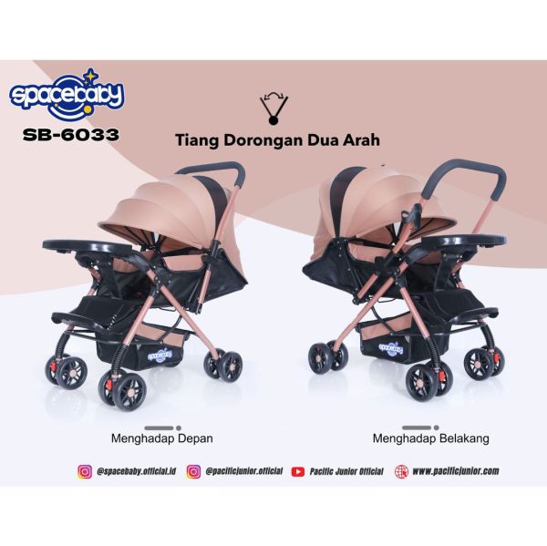 BABY STROLLER SPACEBABY SB-6033 (REVERSIBLE STIR) - Gambar 5