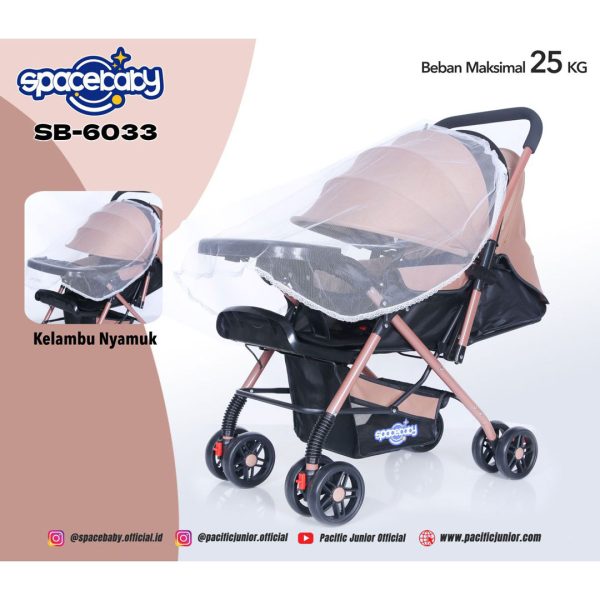 BABY STROLLER SPACEBABY SB-6033 (REVERSIBLE STIR) - Gambar 2