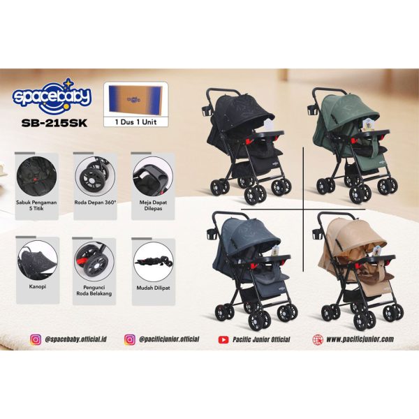 BABY STROLLER SPACEBABY SB-215 SK - Gambar 13