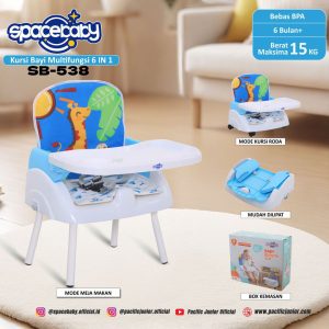FOLDING BOOSTER SEAT SPACEBABY SB-538 (6 IN 1)