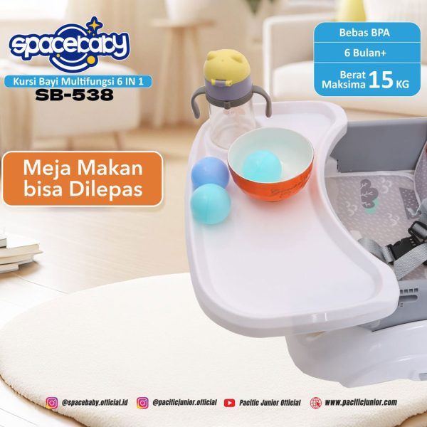 FOLDING BOOSTER SEAT SPACEBABY SB-538 (6 IN 1) - Gambar 8