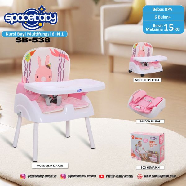 FOLDING BOOSTER SEAT SPACEBABY SB-538 (6 IN 1) - Gambar 9