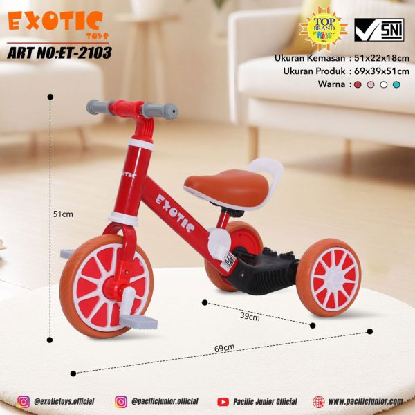 BALANCE BIKE EXOTIC ET-2103 - Gambar 3