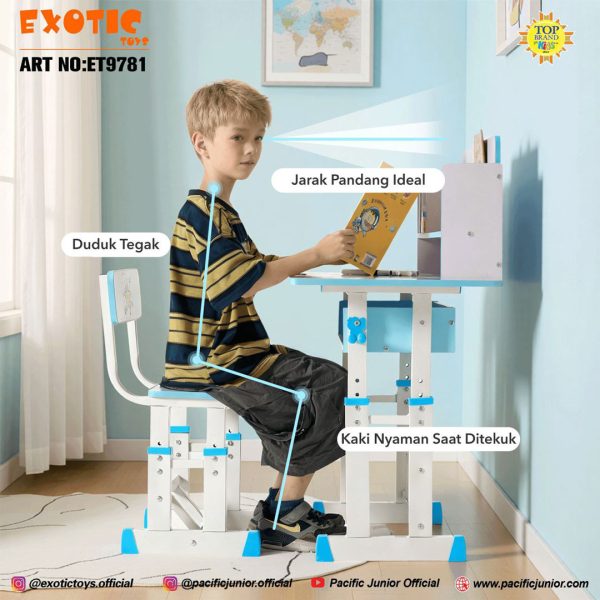 STUDY TABLE SET EXOTIC ET-9781 - Gambar 7