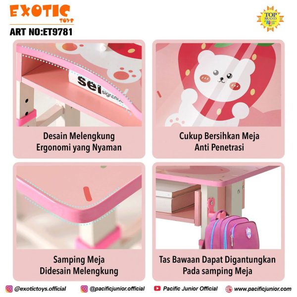 STUDY TABLE SET EXOTIC ET-9781 - Gambar 3